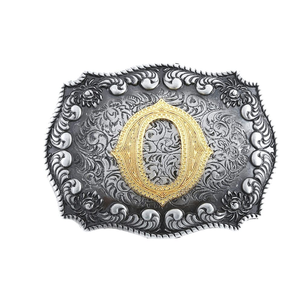 5821 Belt Buckle , Western Cowboy Rodeo Small Alphabet Letter ABCDMRJ to Z